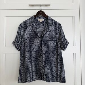 Michael Kors…Navy Blue Printed Shirt